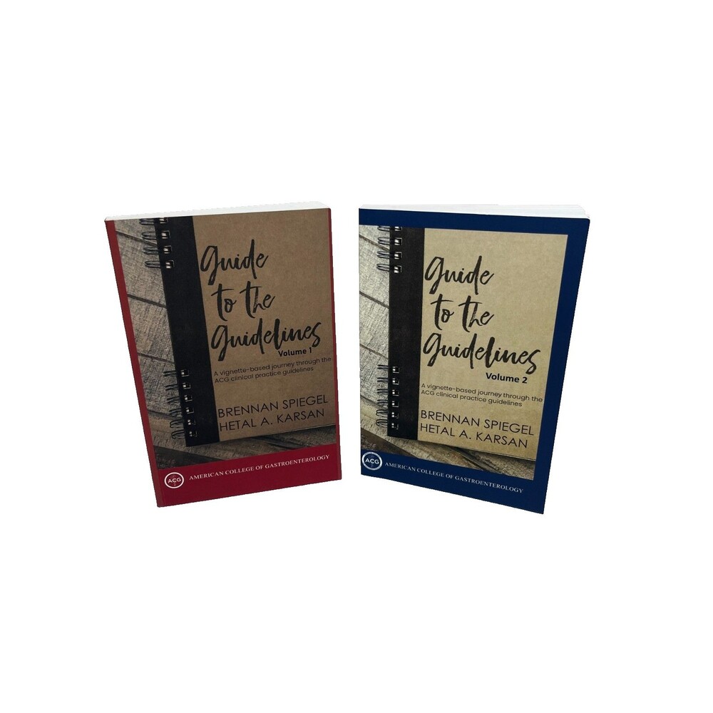 Lot of Guide to the Guidelines Volume 1 & 2- Spiegel & Karson- ACG GI Infection,